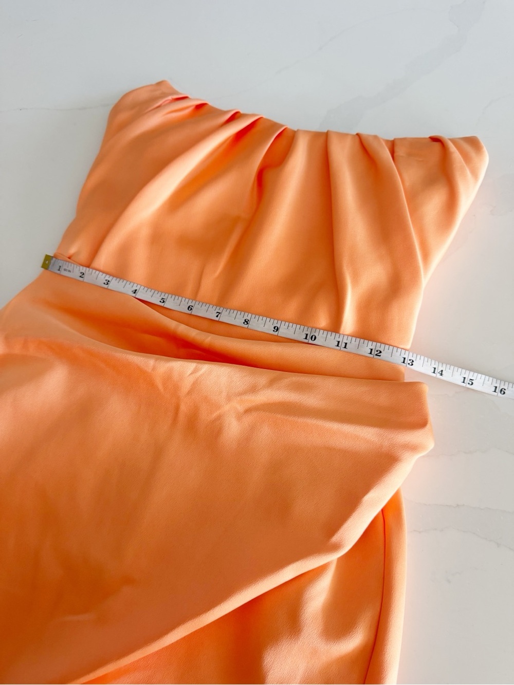 House of CB Alora Tangerine Strapless Corset Midi Dress Orange Sz S $255 NWT - Picture 10 of 11